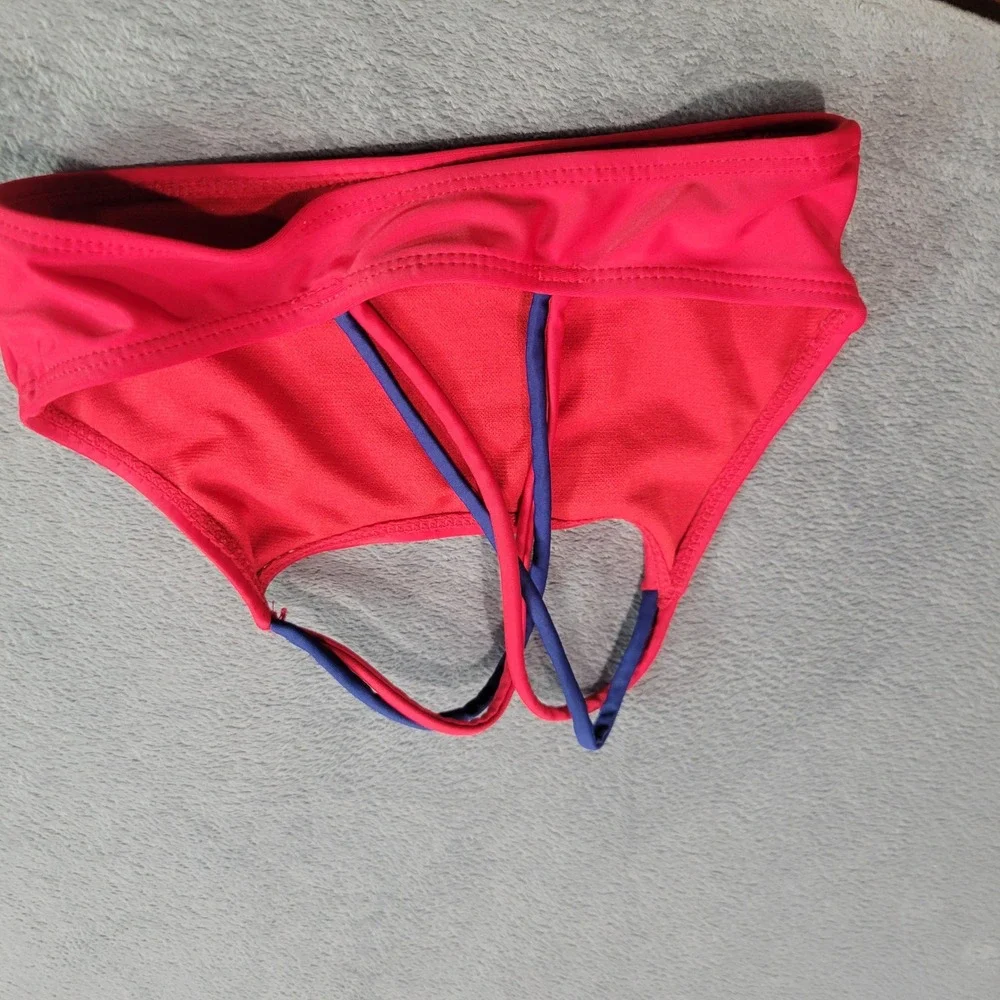 Bmagical Bikini Swim Top Girls 6 Red Heart American Flag Sequin Patriotic Summer